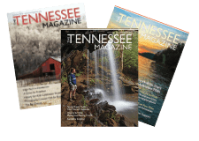 This is a photo of three magazine covers for Tennessee Magazine. It is used on the website as an icon button to allow you to click through to read back issues of the magazine.