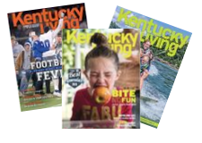 Icon for Kentucky Living Magazine. It is a graphic of three magazine covers. It is the click through hotlink button to view back issues of Kentucky Living Magazine.